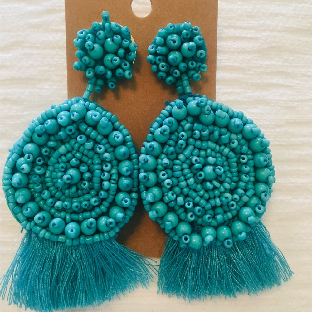Tourquoise beaded earrings